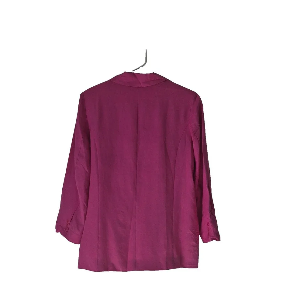 J.‎ G. Hook Suit Jacket Womens 14W Pink Linen Blend Blazer Preppy Vtg NWOT